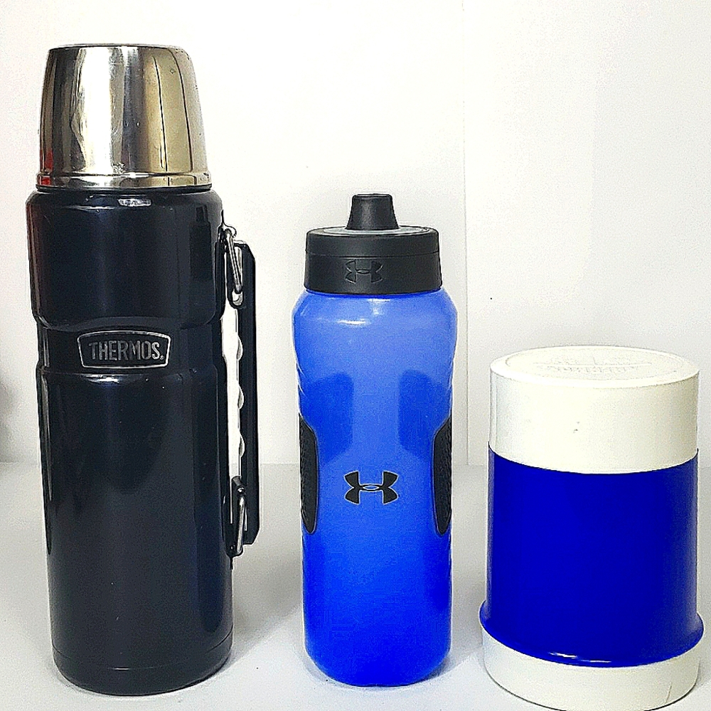 Thermos Lot Set 3 Lunch Water Bottle Hot Cold